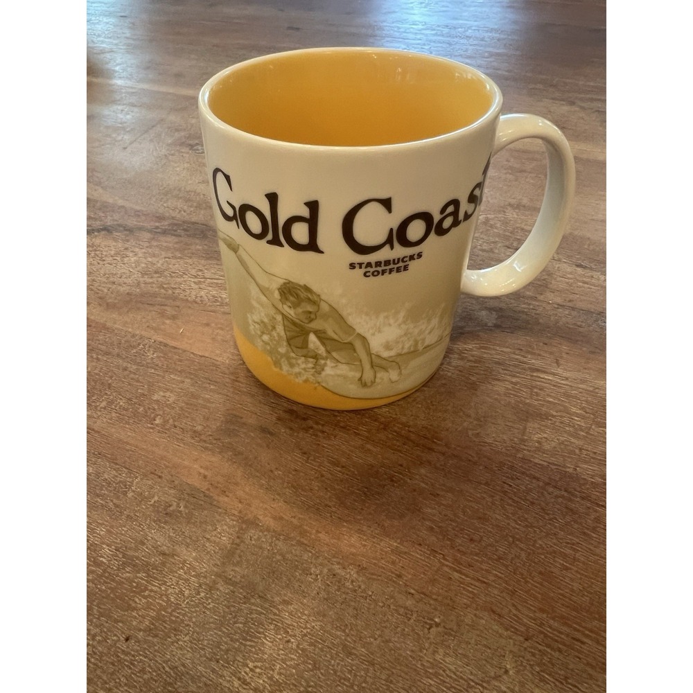 2015 STARBUCKS Coffee Mug GOLD COAST Icon 16 oz MIC‎ SKU Discontinued AUSTRALIA